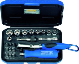 COFFRET DOUILLES PRO 1/4 HEYTEC 22PC