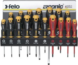 JEU 17 PCS TOURNEVIS FELO ERGONIC + RACK