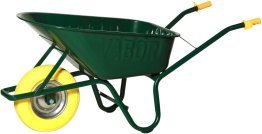 BROUETTE NOIRE 80L RENF. PNEU JAUNE