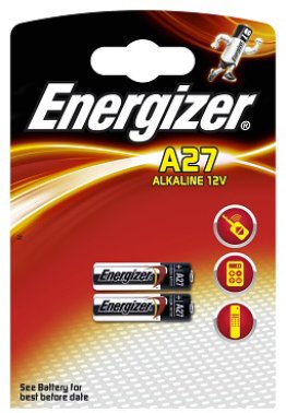 2 PILES ENERGIZER LR A27 - 12V