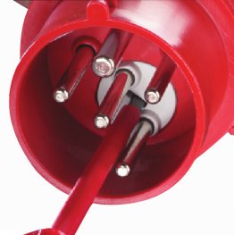 FICHE MALE IP44 5P 16A 400V- INV. PHASE