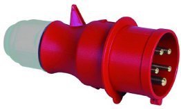 FICHE MALE 4POL 16A 380V