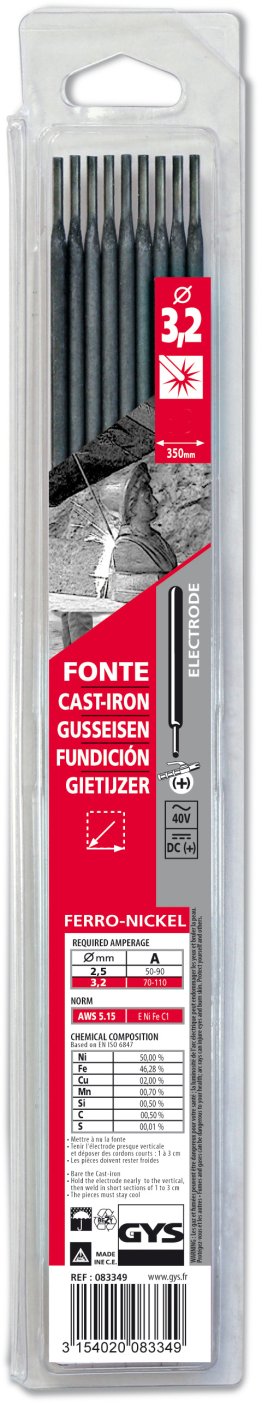 GYS BLISTER FONTE 3.2X350 9PCS