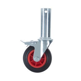 ROUE CAOUTCHOUC 125MM ECHAF. PLIABLE