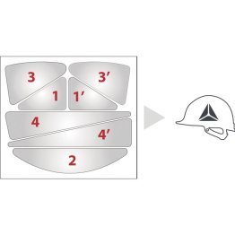 STICKERS POUR CASQUES DE CHANTIER HV ARGENT