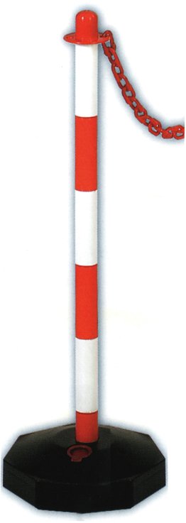POTEAU DE BALISAGE - VINMER - 90 CM - ROUGE/BLANC