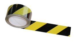 TAPE DE SIGNALISATION - SUPERTAPE - PVC NOIR ET JAUNE - 50 MM X 33 M