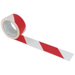 TAPE DE SIGNALISATION - SUPERTAPE - PVC ROUGE ET BLANC - 50 MM X 33 M