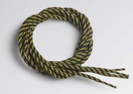 LACETS ROX TONDO RIGATO 110 CM JAUNE NOIR