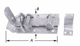 VERROU ACIER ZINGUE 180X80MM